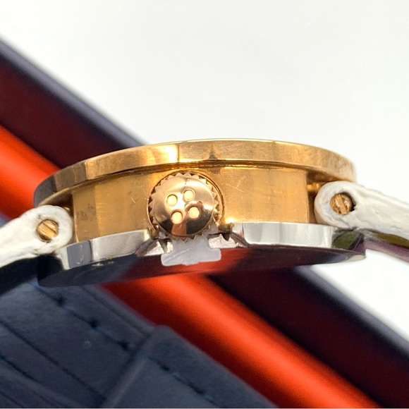 TED BAKER Women's Seerena Leather Strap Watch In White/ Gold - Picture 8 of 12